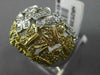 ESTATE LARGE .72CT DIAMOND 14KT WHITE & YELLOW GOLD FILIGREE BUTTERFLY FUN RING