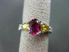 1.95CT DIAMOND & AAA SAPPHIRE & RUBALITE 18K WHITE GOLD 3D ENGAGEMENT RING 27634