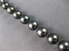 LARGE & LONG AAA TAHITIAN PEARL 14KT WHITE GOLD CLASSIC GRADUATING LOVE NECKLACE