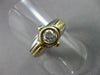ESTATE .33CT DIAMOND 14KT TWO TONE GOLD SOLITAIRE BEZEL ENGAGEMENT RING #22426