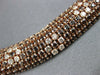 WIDE 58.78CT DIAMOND & AAA SMOKEY TOPAZ 14KT ROSE GOLD ETERNITY TENNIS NECKLACE
