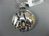 .84CT WHITE & FANCY YELLOW DIAMOND & ENAMEL 18K TRI COLOR GOLD 3D FLOWER PENDANT