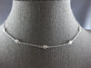 ESTATE LARGE .53CT DIAMOND 14KT WHITE GOLD CLASSIC BY THE YARD LOVE NECKLACE