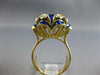 ANTIQUE LARGE .18CT OLD MINE DIAMOND & BLUE ENAMEL 18KT 2 TONE GOLD RING #27709