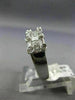 WIDE 1.40CT ROUND PRINCESS & BAGUETTE DIAMOND 14KT WHITE GOLD WEDDING RING #1346