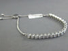 WIDE 2.0CT DIAMOND 14KT WHITE GOLD ROUND SEMI BEZEL ADJUSTABLE TENNIS BRACELET