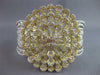 MASSIVE 13.22CT DIAMOND 14K 2 TONE GOLD 3D FLOWER CUFF COCKTAIL BANGLE BRACELET