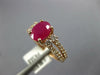 1.90CT DIAMOND & AAA RUBY 14KT ROSE GOLD 3D OVAL & ROUND CLASSIC ENGAGEMENT RING
