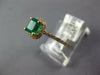 .87CT DIAMOND & AAA EMERALD 14KT YELLOW GOLD SQUARE HALO FRIENDSHIP PROMISE RING