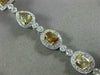 GIA WIDE 8.67CT WHITE & FANCY YELLOW DIAMOND 18KT 2 TONE GOLD 3D TENNIS BRACELET