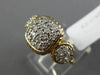 ESTATE .73CT DIAMOND 14KT WHITE & YELLOW GOLD 3D ROUND & SQUARE PAVE ROPE RING