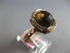 ESTATE 5.0CT AAA SMOKY TOPAZ 14KT ROSE GOLD 3D SOLITAIRE FILIGREE FUN RING