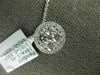 ESTATE LARGE 1.03CT DIAMOND 18KT WHITE GOLD ROUND CLUSTER HALO FLOATING PENDANT