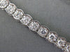 WIDE 2.0CT DIAMOND 14KT WHITE GOLD ROUND SEMI BEZEL ADJUSTABLE TENNIS BRACELET