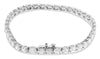 ESTATE 7.60CT DIAMOND 18KT WHITE GOLD 3D CLASSIC OVAL TENNIS BRACELET
