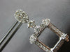 ESTATE 1.72CT DIAMOND 14KT WHITE GOLD 3D OPEN SQUARE OVAL HANGING EARRINGS
