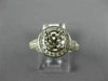 WIDE .88CT DIAMOND 14KT WHITE GOLD ROUND HALO SEMI MOUNT ENGAGEMENT RING #21810