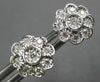 ESTATE .25CT DIAMOND 14KT WHITE GOLD FLOWER BEZEL FUN STUD EARRINGS