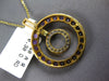 LARGE 1.70CT DIAMOND & AAA AMETHYST 18KT YELLOW GOLD 3D DOUBLE CIRCULAR PENDANT