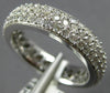 WIDE 2.08CT DIAMOND 18KT WHITE GOLD ROUND CLASSIC 3 ROW WEDDING ANNIVERSARY RING