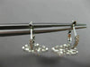 ESTATE 1.36CT DIAMOND 18KT WHITE GOLD 3D HEART INFINITY HUGGIE HANGING EARRINGS