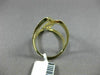 ESTATE LARGE .50CT ROUND DIAMOND 14K YELLOW GOLD 3D OPEN INFINITY PEACE FUN RING