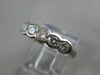 ANTIQUE .70CT DIAMOND 14K WHITE GOLD BEZEL WEDDING ANNIVERSARY RING 4M FG 9684