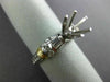 ANTIQUE .55CT DIAMOND 14K 2 TONE GOLD 3D ROUND SEMI MOUNT ENGAGEMENT RING #22407