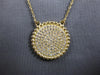 LARGE .84CT DIAMOND 14KT YELLOW GOLD CLASSIC PAVE CIRCULAR BEADED LOVE NECKLACE