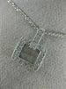 ESTATE .15CT DIAMOND 14KT WHITE GOLD CLASSIC OPEN SQUARE FILIGREE PENDANT #20917