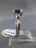 ESTATE 1.70CT DIAMOND & AAA SAPPHIRE PLATINUM 3D OVAL & ROUND ENGAGEMENT RING