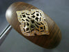 ESTATE .30CT DIAMOND 14K YELLOW GOLD HANDCRAFTED FILIGREE WOODEN BANGLE BRACELET