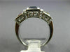 ESTATE WIDE 2.57CT DIAMOND & MULTI COLOR SAPPHIRE 18K WHITE GOLD ENGAGEMENT RING