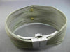 ESTATE WIDE .62CT DIAMOND 18K GOLD & STAINLESS STEEL FLOWER MESH BANGLE BRACELET