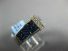 1.94CT DIAMOND & AAA SAPPHIRE 18KT WHITE GOLD PRINCESS & ROUND ETOILE BELT RING