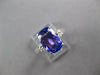 LARGE 3.08CT DIAMOND & AAA TANZANITE 14KT WHITE GOLD 3D ENGAGEMENT RING #27222