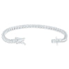 ESTATE LARGE 7.0CT DIAMOND 14KT WHITE GOLD 3D CLASSIC ROUND TENNIS BRACELET