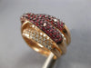 EXTRA LARGE 3.66CT DIAMOND & AAA ORANGE SAPPHIRE 14KT ROSE GOLD LOVE RING #28182