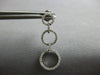 .38CT DIAMOND 14KT WHITE GOLD 3D CLASSIC CIRCLE OF LIFE JOURNEY HANGING EARRINGS