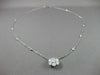 ANTIQUE 2.0CT DIAMOND 14KT WHITE GOLD FLOWER CLUSTER BY THE YARD NECKLACE #2676