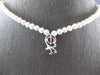 LONG .62CT DIAMOND & AAA RUBELLITE & PEARL 14KT YELLOW GOLD 3D FILIGREE NECKLACE