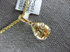 ESTATE LARGE 1.02CT DIAMOND 18K YELLOW GOLD INVISIBLE TEAR DROP FLOATING PENDANT