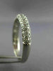 ESTATE .40CT ROUND DIAMOND 18KT WHITE GOLD PAVE ETERNITY ANNIVERSARY RING #13366