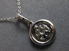 ESTATE .35CT DIAMOND 18KT WHITE GOLD 3D CLASSIC FLOWER HALO FUN FLOATING PENDANT