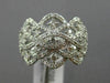 EFFY WIDE 1.15CT ROUND DIAMOND 14K WHITE GOLD 3D INIFINITY OPEN WAVE ETOILE RING