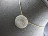 ESTATE LARGE 1.79CT DIAMOND 14KT YELLOW GOLD ROUND PAVE CIRCULAR LOVE NECKLACE
