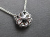 ESTATE .77CT DIAMOND & AAA SAPPHIRE 18KT WHITE GOLD ROUND FLOWER LOVE NECKLACE