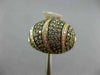 ESTATE 2.89CT WHITE & CHOCOLATE FANCY DIAMOND 14KT ROSE GOLD MULTI ROW FUN RING