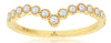 .15CT DIAMOND 14K YELLOW GOLD 3D ROUND BEZEL FILIGREE MILGRAIN V SHAPE LOVE RING