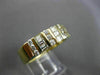 ESTATE WIDE .85CT BAGUETTE & ROUND DIAMOND 14K YELLOW GOLD ANNIVERSARY RING 3821